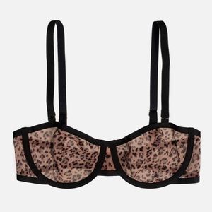 BRAND NEW Cuup Leopard Mesh Balconette Bra